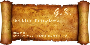 Göttler Krisztofer névjegykártya